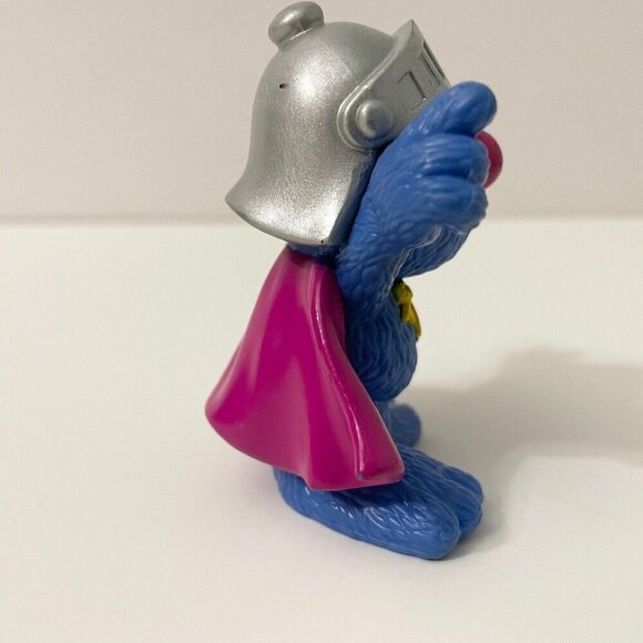 2010 Super Grover Sesame Street Workshop 3 Inch Figure Cake Topper Hasbro PVC - Picture 3 of 11